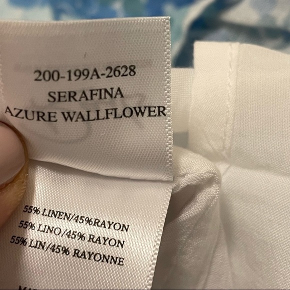 Rails Women SERAFINA AZURE WALLFLOWER Floral Midi Linen Dress Blue NWT Sz Large - Picture 9 of 10